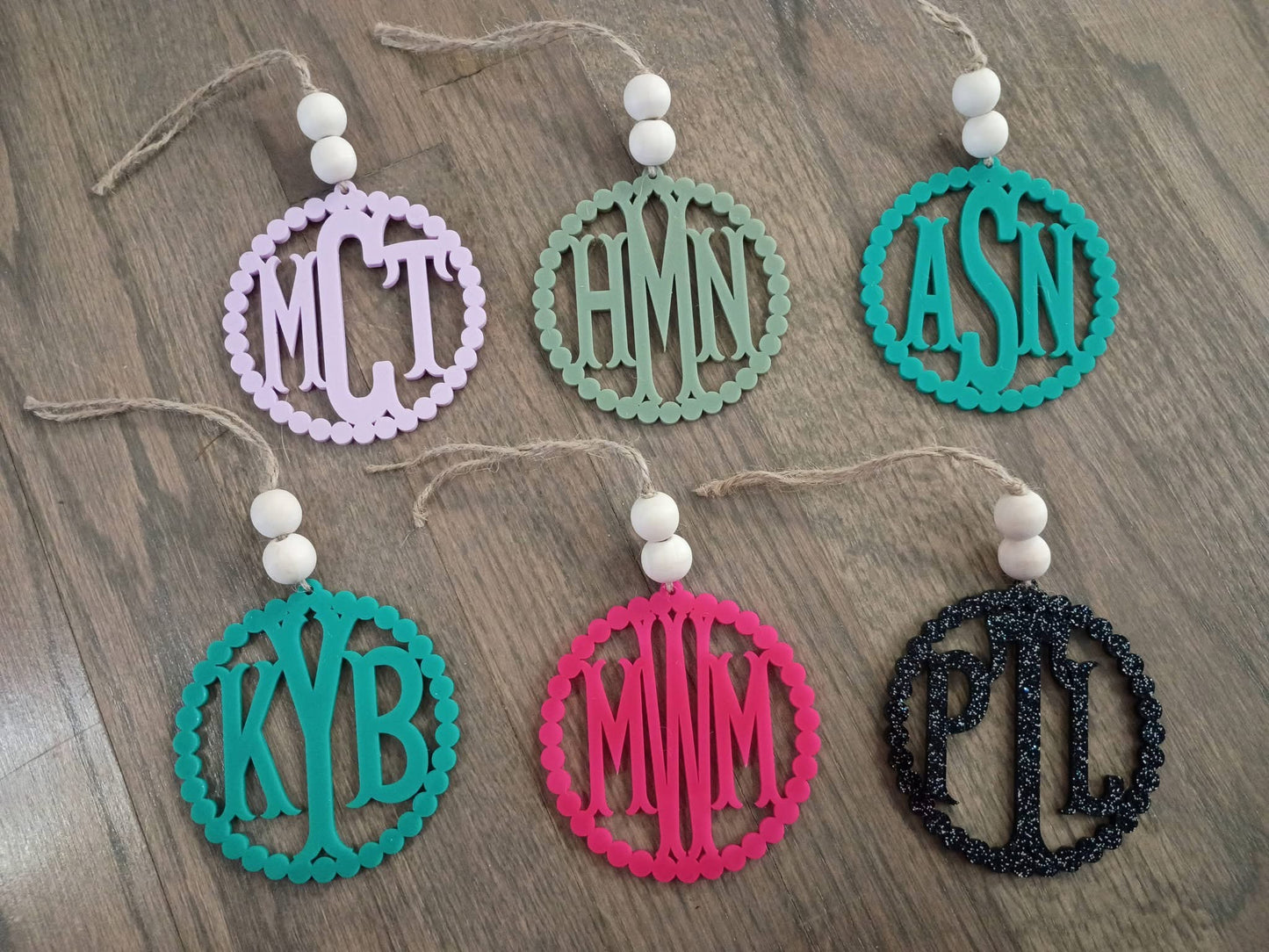 Car charm monogram