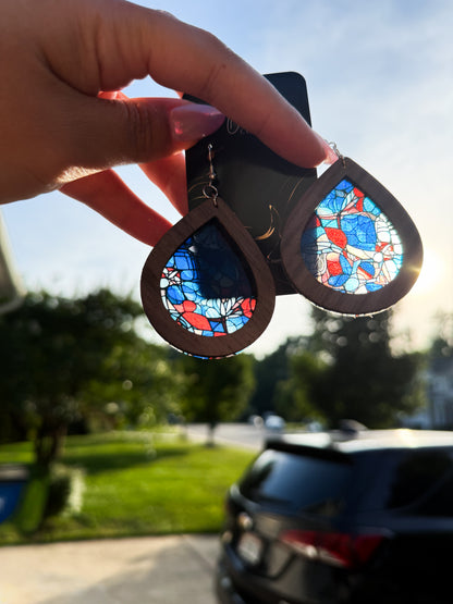 Sun catcher earring teardrops