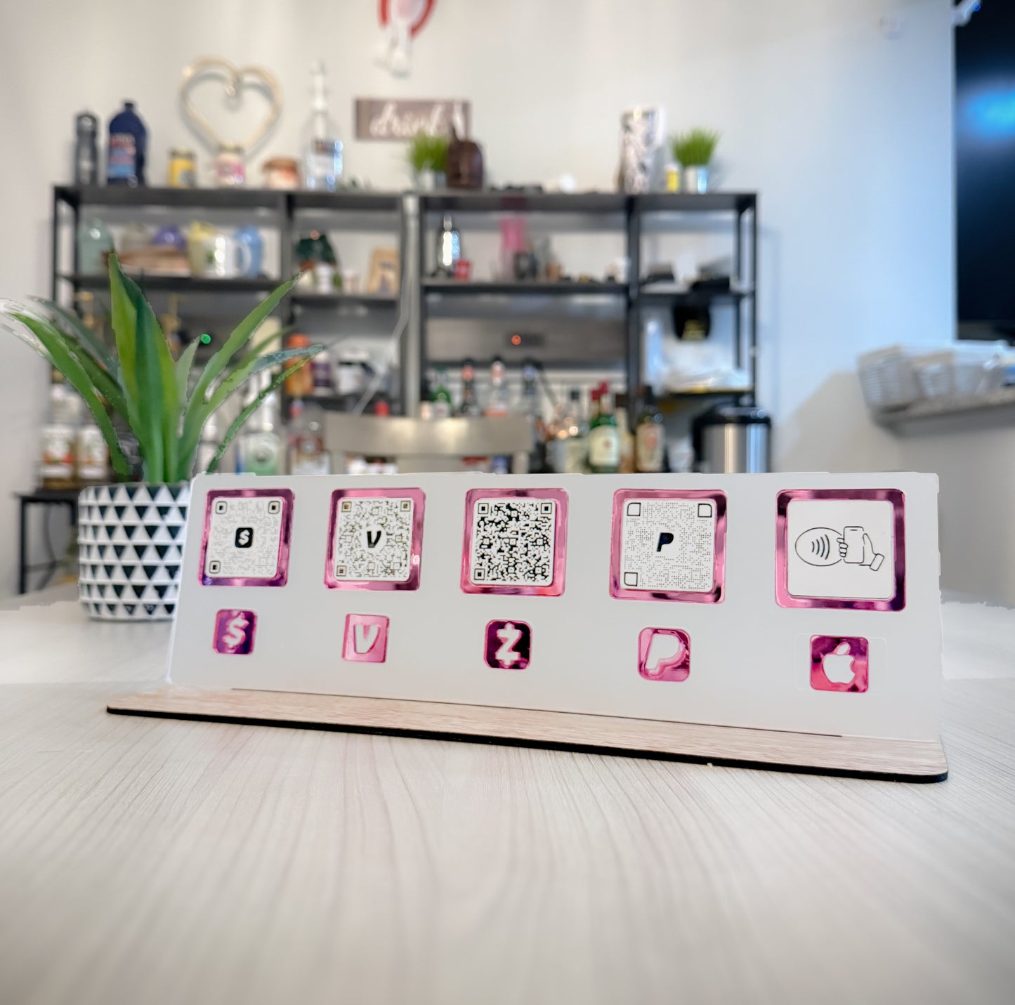 Acrylic payment sign