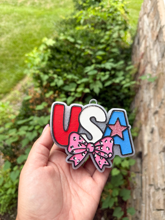 USA Watermelon Lemonade car freshie | pink