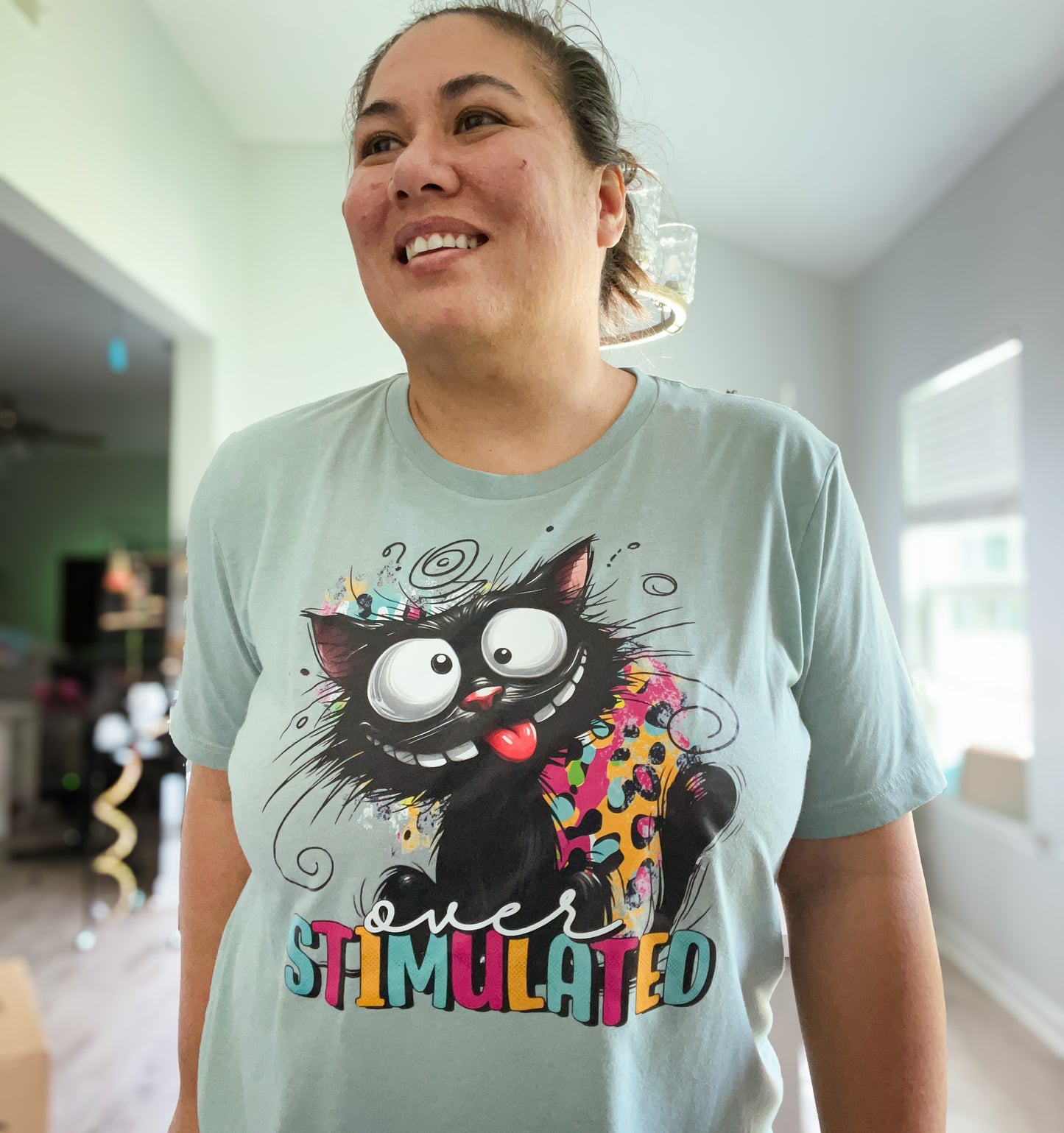 Overstimulated cat tee