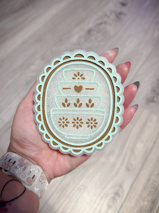 Bowl Stack Freshie - Mahogany Teakwood