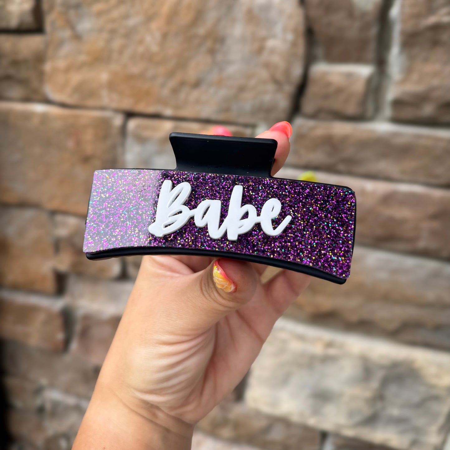 PURPLE Bookish Babe claw hair clip