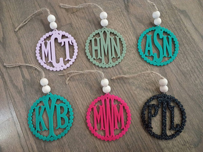 Car charm monogram