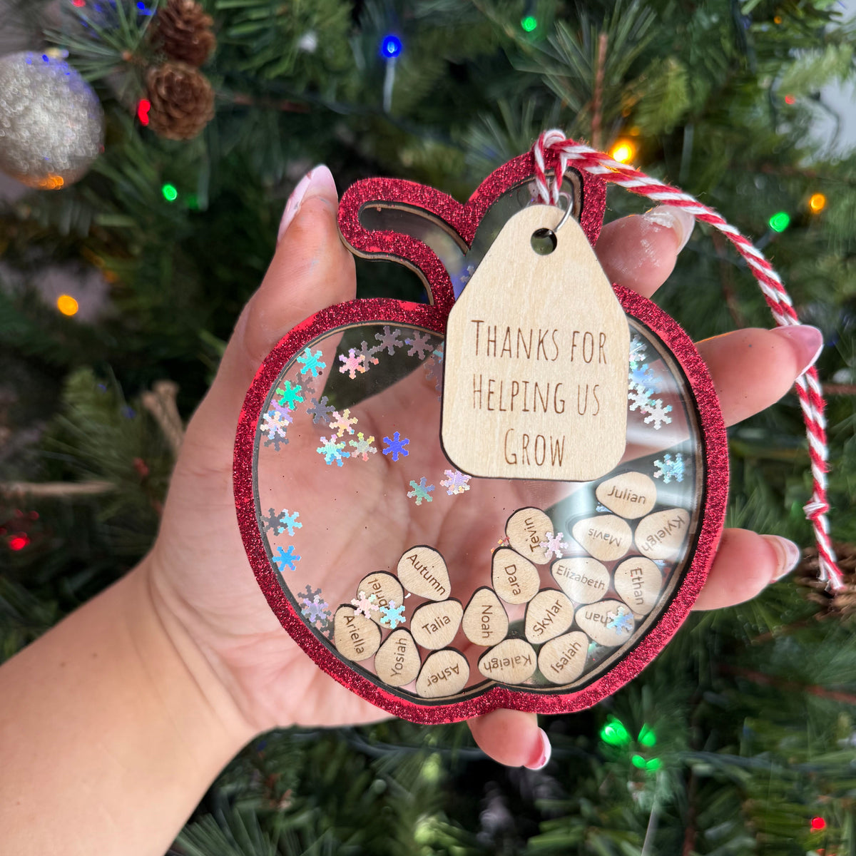 Apple shaker ornament
