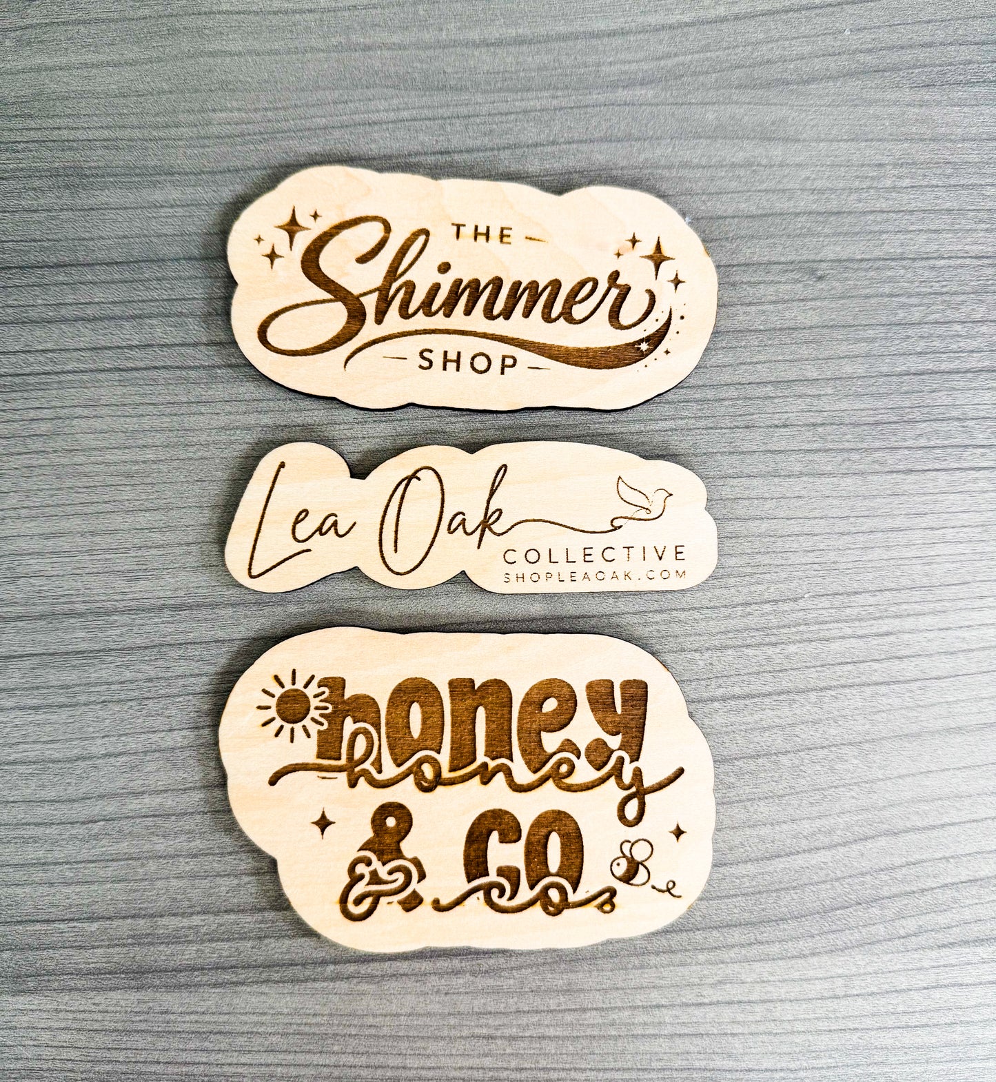 Custom wooden photo watermark