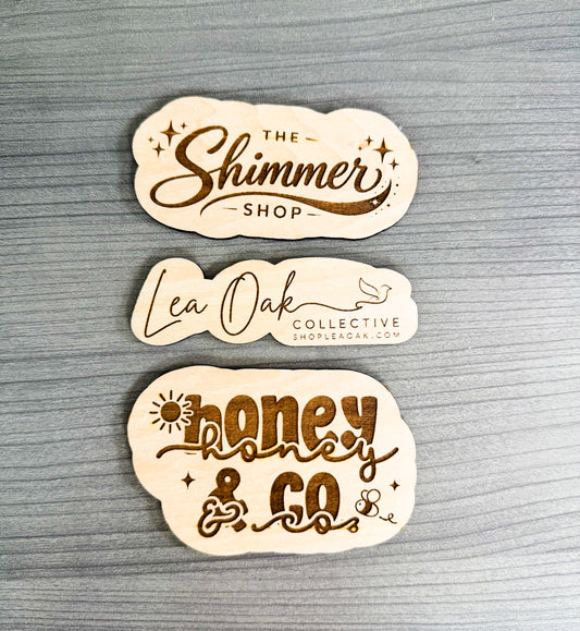 Custom wooden photo watermark