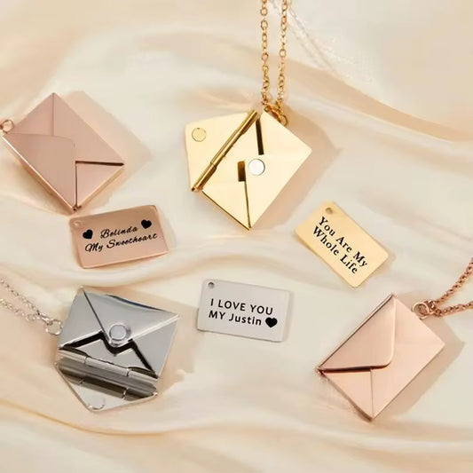 Dainty engraved letter necklace