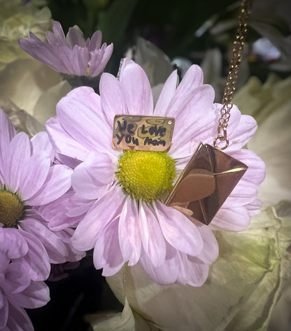 Dainty engraved letter necklace