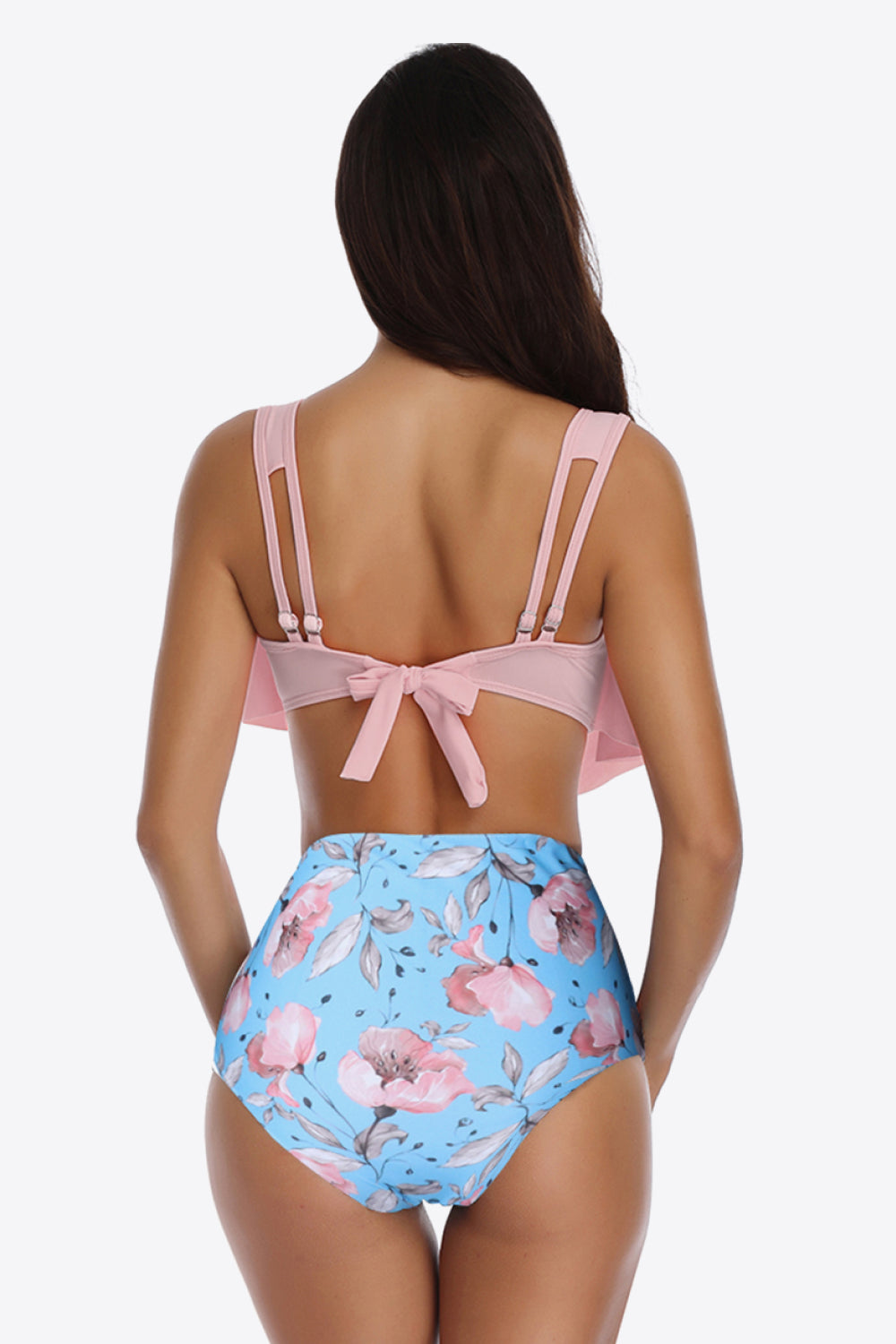 Two-Tone Ruffled Two-Piece Swimsuit (ships 5-10 business days)