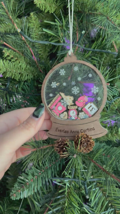 Baby first year shaker ornament