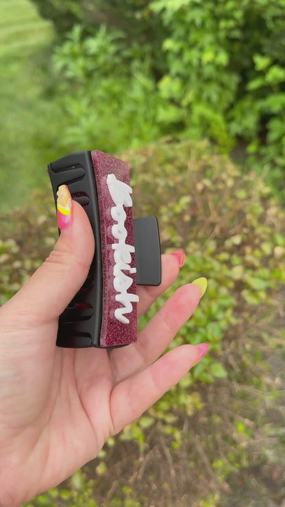 PURPLE Bookish Babe claw hair clip
