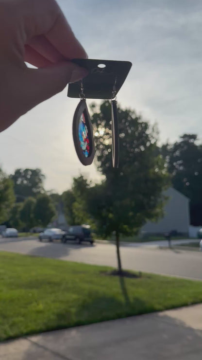 Sun catcher earring teardrops