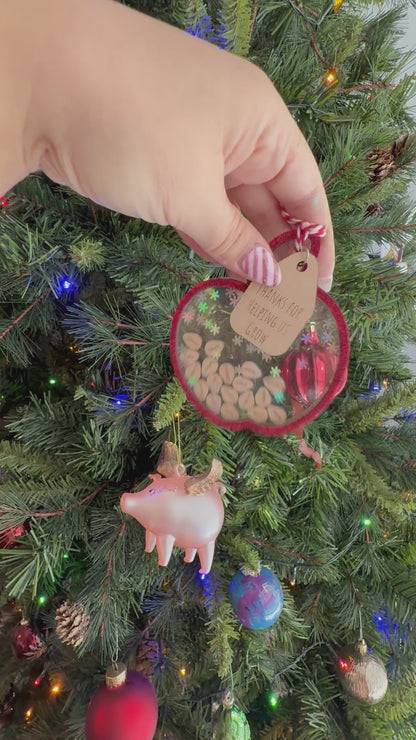 Apple shaker ornament