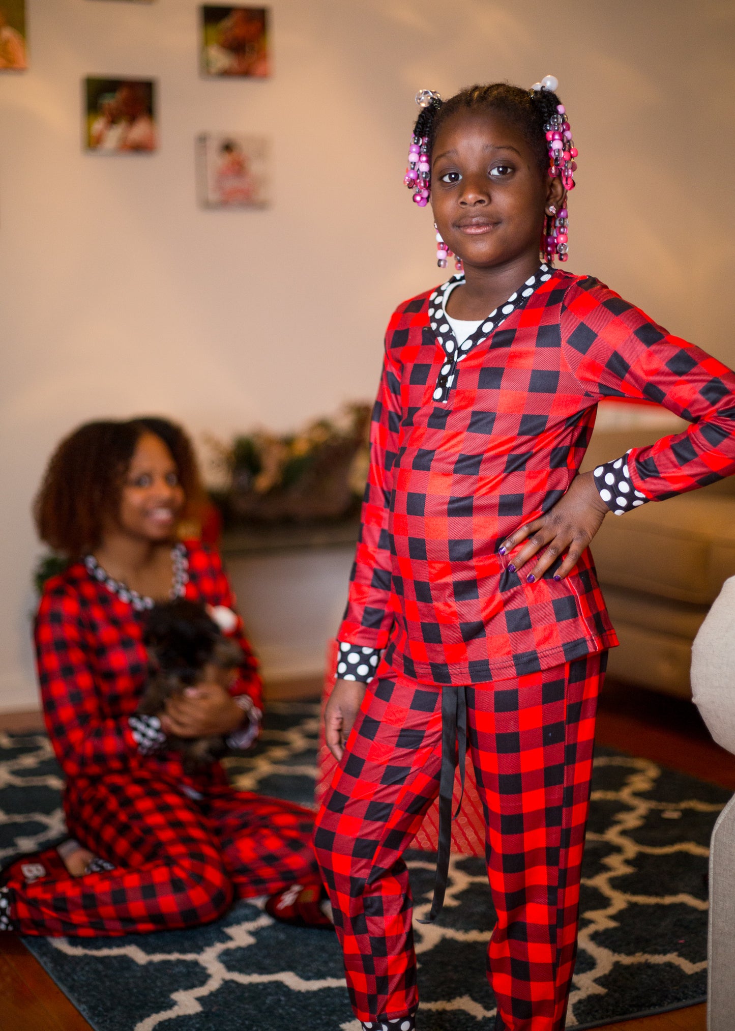 Mom and Me Buffalo Plaid pajama set (top and bottom)