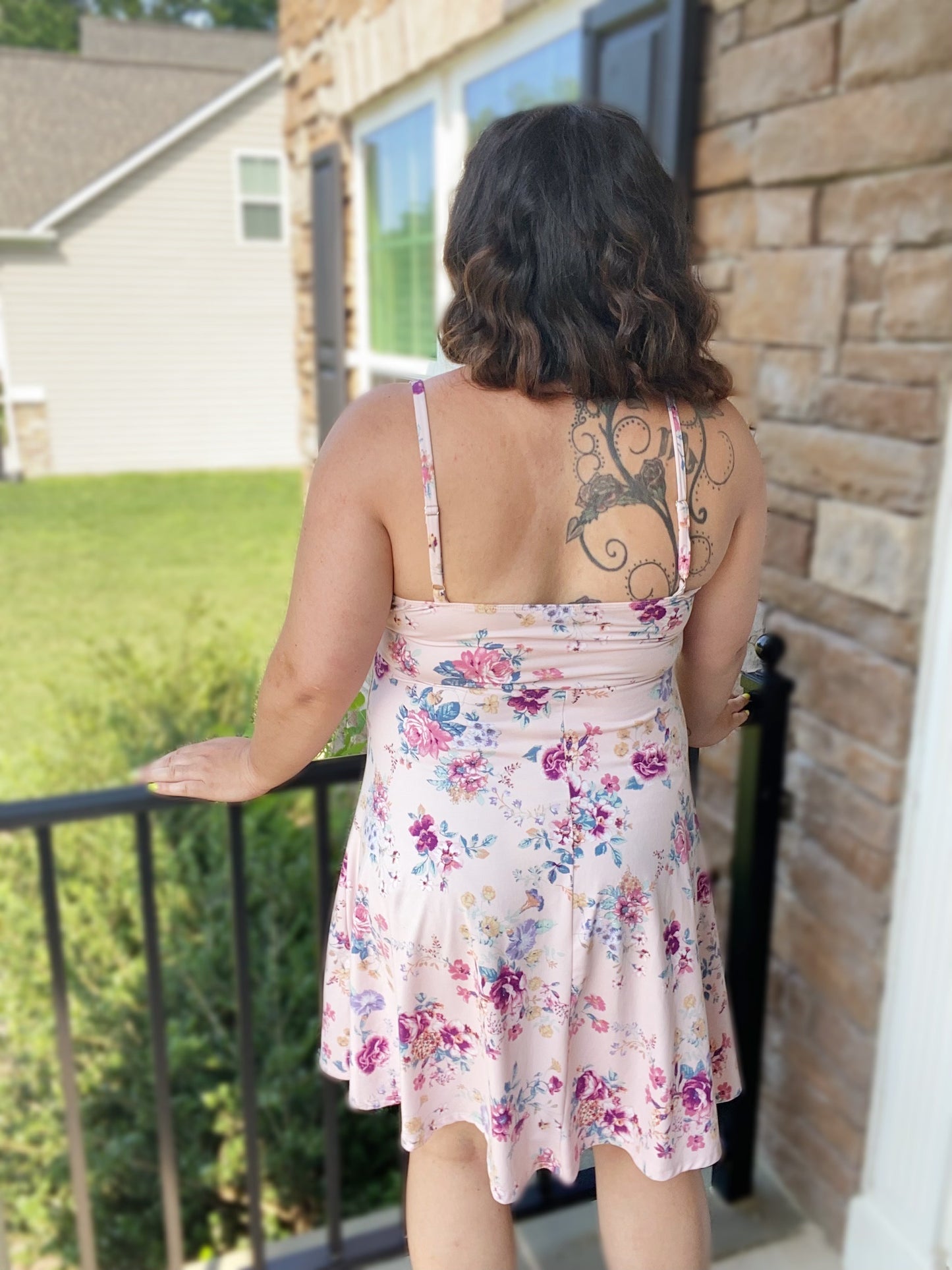 Blushing floral dress